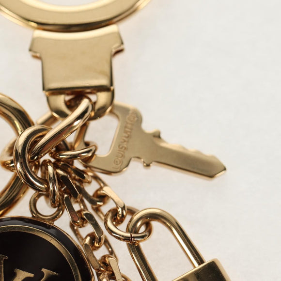 LOUIS VUITTON Porte Cles Pampilles Bag Charm Gold Tone M91929 LV Auth 158085V