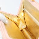CHANEL Matelasse Chain Hand Bag Suede Pink Gold CC Auth 158088-20