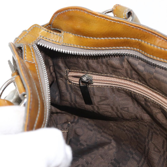 Salvatore Ferragamo Gancini Handtasche Wildleder Grün Silber Neu Original 158089