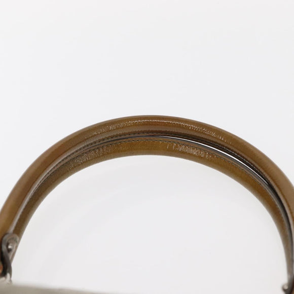 Salvatore Ferragamo Gancini Handtasche Wildleder Grün Silber Neu Original 158089