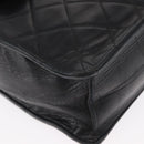 CHANEL Matelasse Hand Bag Lamb Skin Black Gold CC Auth 158090-10