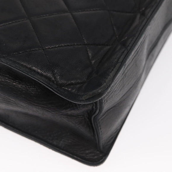 CHANEL Matelasse Handtas Lamsleer Zwart Goud CC Authentiek 158090