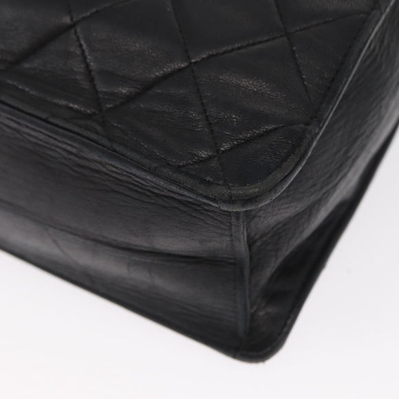 CHANEL Matelasse Handtas Lamsleer Zwart Goud CC Authentiek 158090