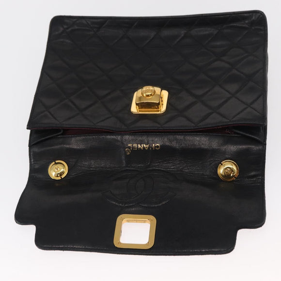 CHANEL Matelasse Handtas Lamsleer Zwart Goud CC Authentiek 158090