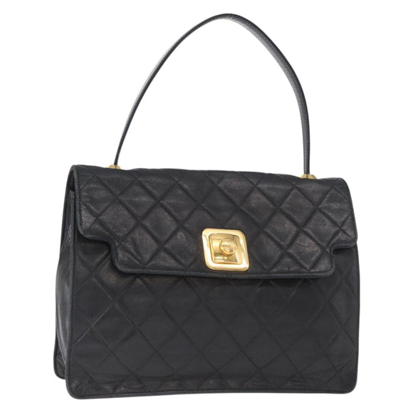 CHANEL Matelasse Handtas Lamsleer Zwart Goud CC Authentiek 158090