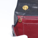 CHANEL Matelasse Hand Bag Lamb Skin Black Gold CC Auth 158090-20