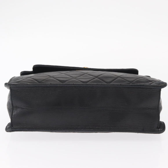 CHANEL Matelasse Handtas Lamsleer Zwart Goud CC Authentiek 158090