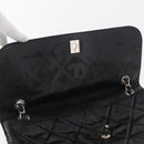 CHANEL Matelasse Chain Shoulder Bag Patent leather Black Silver CC Auth 158095-21