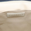 CHANEL Matelasse Chain Shoulder Bag Patent leather Navy Silver CC Auth 158096-10