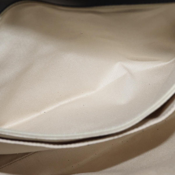 CHANEL Matelasse Chain Shoulder Bag Patent leather Navy Silver CC Auth 158096