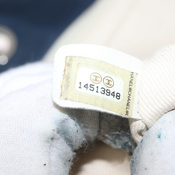 CHANEL Matelasse Chain Shoulder Bag Patent leather Navy Silver CC Auth 158096