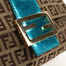 FENDI Zucchino Canvas Mamma Baguette Hand Bag Beige Gold Auth 158099SAV-19