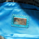 FENDI Zucchino Canvas Mamma Baguette Hand Bag Beige Gold Auth 158099SAV-22