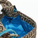 FENDI Zucchino Canvas Mamma Baguette Hand Bag Beige Gold Auth 158099SAV-23
