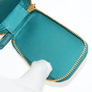 Miu Miu Matelasse Pouch Leather Green Gold Auth 158101SM-9
