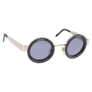 CHANEL Sunglasses metal Silver CC Auth 158103SAM-1