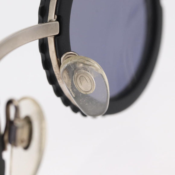 CHANEL Sunglasses metal Silver CC Auth 158103SAM