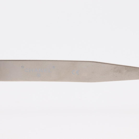 CHANEL Sunglasses metal Silver CC Auth 158103SAM