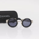 CHANEL Sunglasses metal Silver CC Auth 158103SAM-12