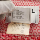 CHANEL COCO Button Wool Short Sleeve Jacket Tweed Red CC Auth 158107M-10