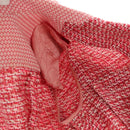 CHANEL COCO Button Wool Short Sleeve Jacket Tweed Red CC Auth 158107M-12