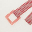 CHANEL COCO Button Wool Short Sleeve Jacket Tweed Red CC Auth 158107M-14