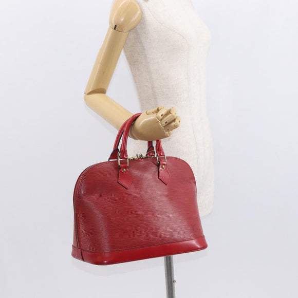LOUIS VUITTON Epi Alma Hand Bag Castilian Red M52147 LV Auth 158108