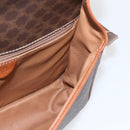 CELINE Macadam Canvas Circle Shoulder Bag PVC Leather Brown Gold Auth 158110-17