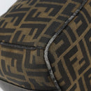 FENDI Zucca Canvas Vanity Bag Black Brown Auth 158112-12