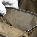 FENDI Zucca Canvas Vanity Bag Black Brown Auth 158112-25