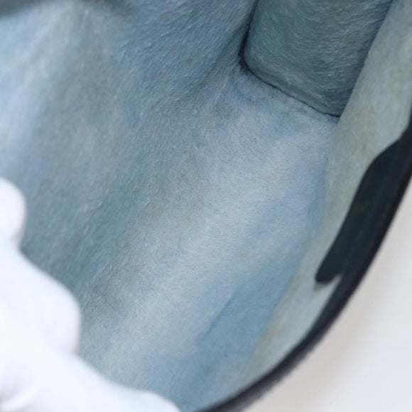 GUCCI GG Supreme Sherry Line Clutch Bag PVC Navy Gold 89 01 006 Auth 158113