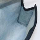 GUCCI GG Supreme Sherry Line Clutch Bag PVC Navy Gold 89 01 006 Auth 158113-15