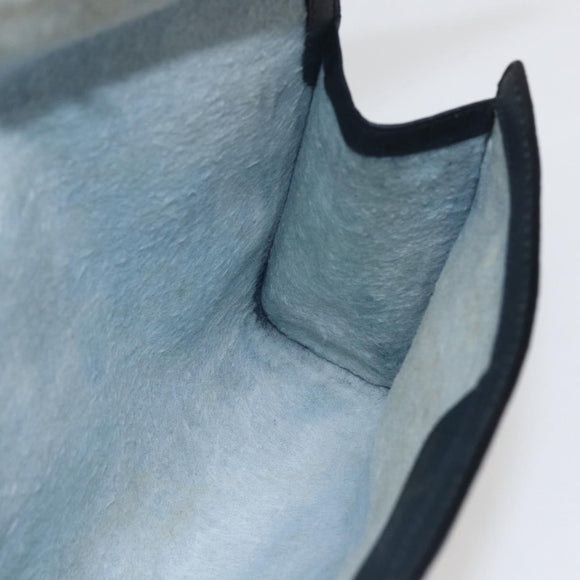 GUCCI GG Supreme Sherry Line Clutch Bag PVC Navy Gold 89 01 006 Auth 158113