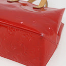 LOUIS VUITTON Monogram Vernis Reade PM Hand Bag Red Rouge M91088 LV Auth 158118-9