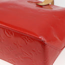 LOUIS VUITTON Monogram Vernis Reade PM Hand Bag Red Rouge M91088 LV Auth 158118-15