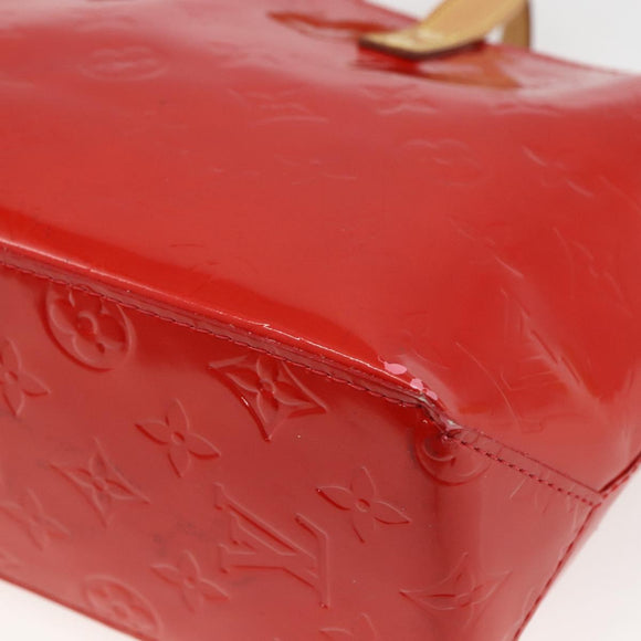 LOUIS VUITTON Monogram Vernis Reade PM Hand Bag Red Rouge M91088 LV Auth 158118