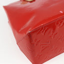 LOUIS VUITTON Monogram Vernis Reade PM Hand Bag Red Rouge M91088 LV Auth 158118-16