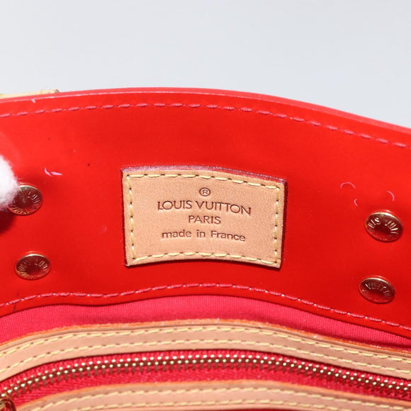 LOUIS VUITTON Monogram Vernis Reade PM Hand Bag Red Rouge M91088 LV Auth 158118