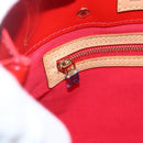 LOUIS VUITTON Monogram Vernis Reade PM Hand Bag Red Rouge M91088 LV Auth 158118-17