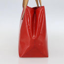 LOUIS VUITTON Monogram Vernis Reade PM Hand Bag Red Rouge M91088 LV Auth 158118-3
