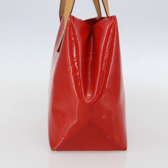 LOUIS VUITTON Monogram Vernis Reade PM Hand Bag Red Rouge M91088 LV Auth 158118
