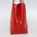 LOUIS VUITTON Monogram Vernis Reade PM Hand Bag Red Rouge M91088 LV Auth 158118-4