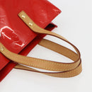 LOUIS VUITTON Monogram Vernis Reade PM Hand Bag Red Rouge M91088 LV Auth 158118-7