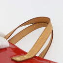 LOUIS VUITTON Monogram Vernis Reade PM Hand Bag Red Rouge M91088 LV Auth 158118-8
