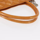 CHANEL Standard Tote Bag Patent leather Beige Silver CC Auth 158120-8