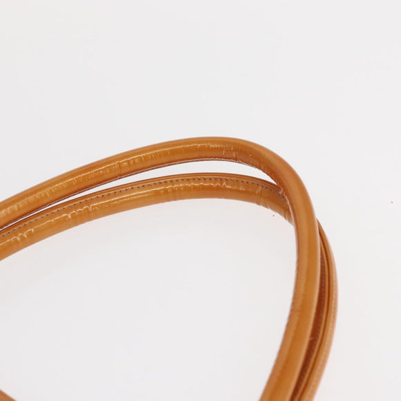 CHANEL Standard Tote Bag Patent leather Beige Silver CC Auth 158120