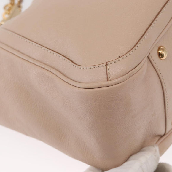 Salvatore Ferragamo Gancini Tote Bag Leer Roze Goud Origineel 158121