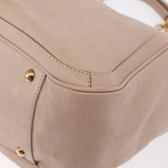 Salvatore Ferragamo Gancini Tote Bag Leer Roze Goud Origineel 158121