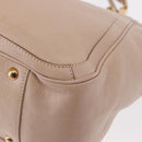 Salvatore Ferragamo Gancini Tote Bag Leer Roze Goud Origineel 158121-16