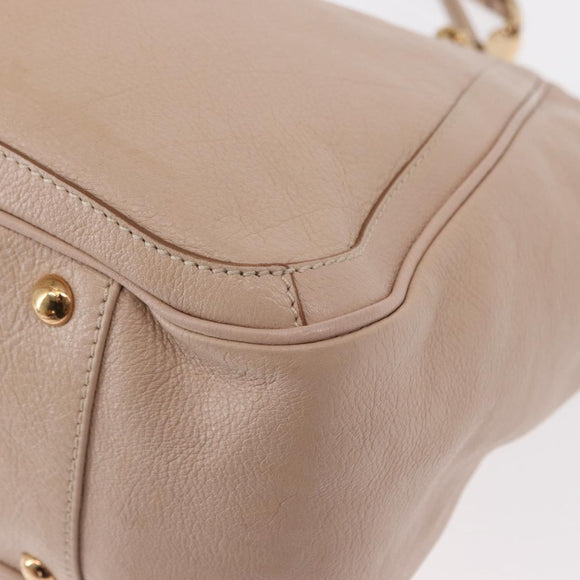 Salvatore Ferragamo Gancini Tote Bag Leer Roze Goud Origineel 158121